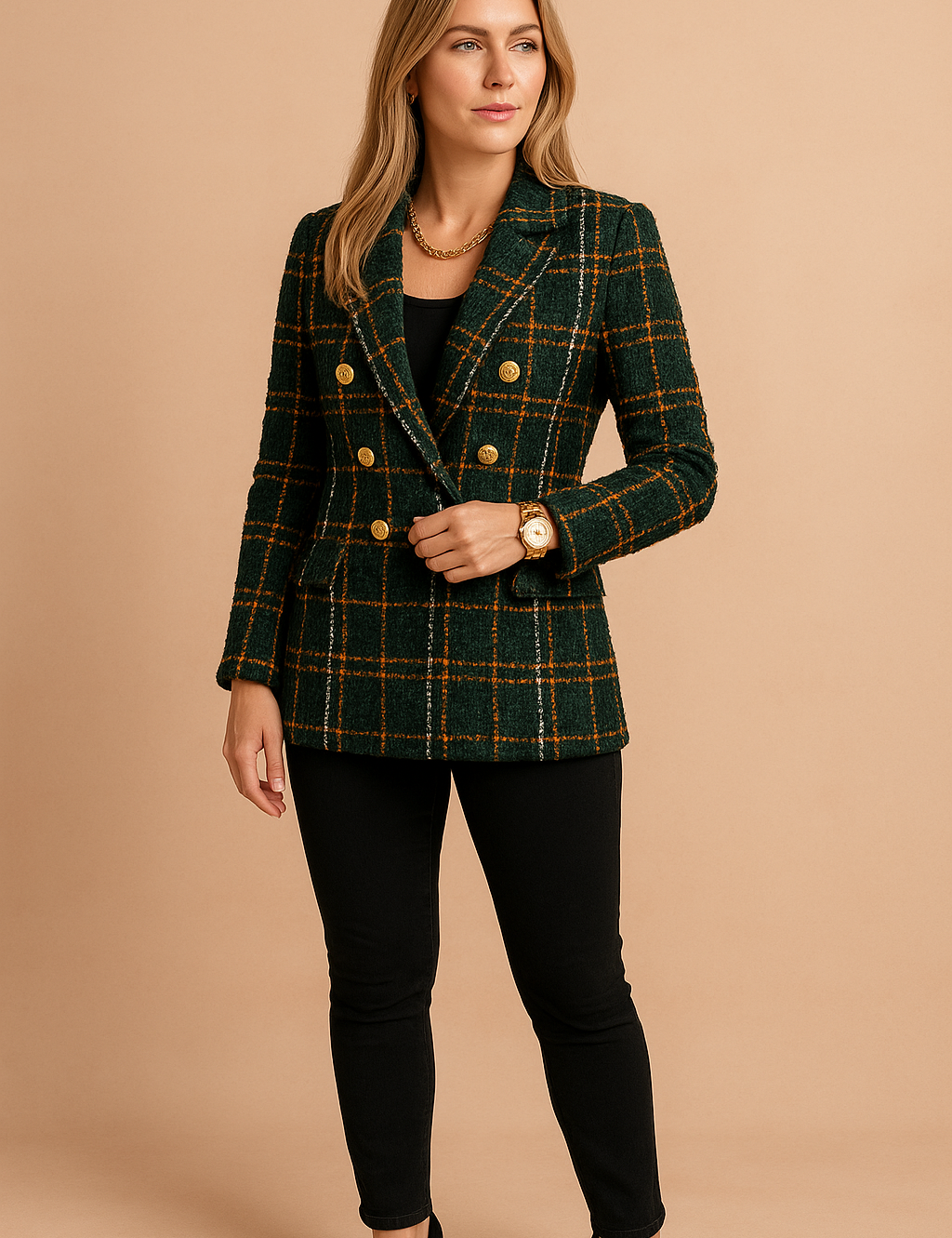 Abbey | Elegant Women's Checked Jacket 1